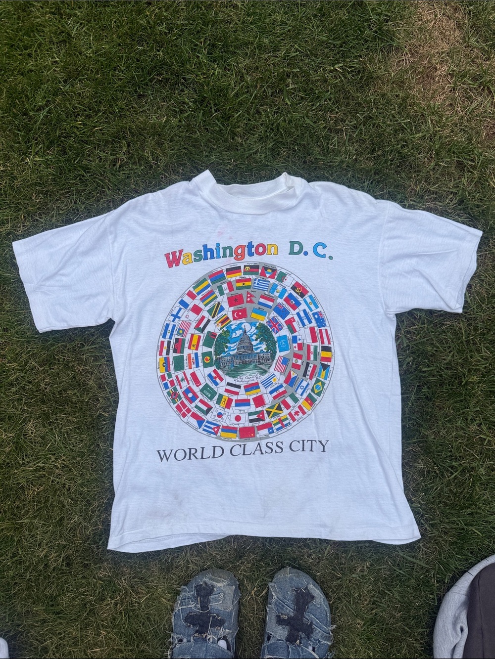 Washington D.C. Kids White Graphic T-Shirt - World Class City